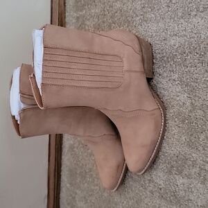Tan booties